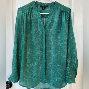 Rachel Zoe green  Snake Print Blouse